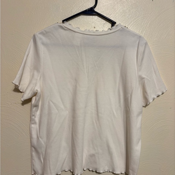 Alfred Dunner White Tee with Embellished Neckline - Picture 7 of 7
